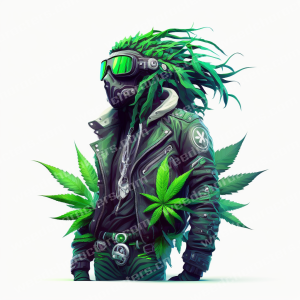 Leather Jacket Weed Biker Character
