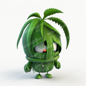 Bomber Leaf Man Weed Character