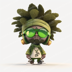 Bud Head Weed Character
