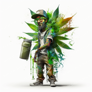 Cannabis Drip Weed Character