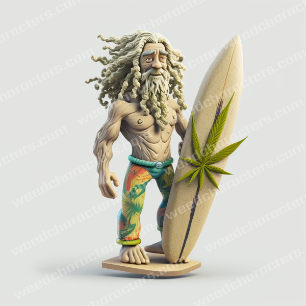Surfer God Weed Character