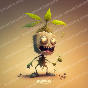 Tree Character With Weed Growing In Head