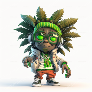 Ganja Hiphop Weed Character