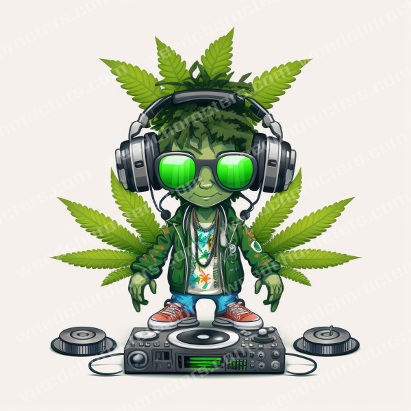 DJ Canna Weed Character