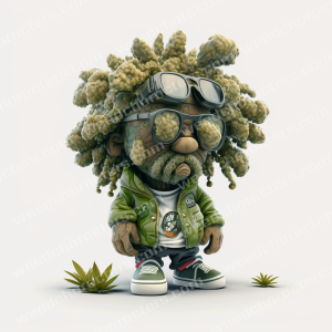 Double Glasses Weed Character
