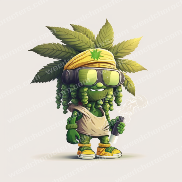 Dreads Canna Character With Vape