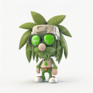 Hippy Fred Weed Character Cartoon
