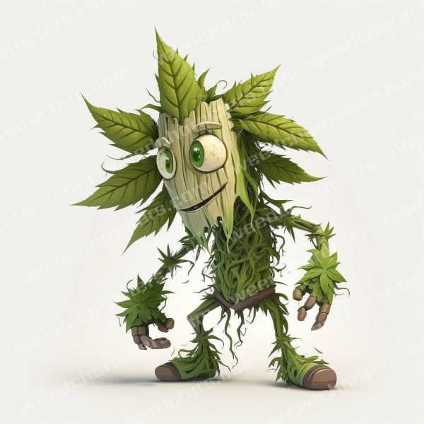 Ganja Weed Root Man Cannabis Character