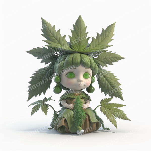 Girl Cannabis Character