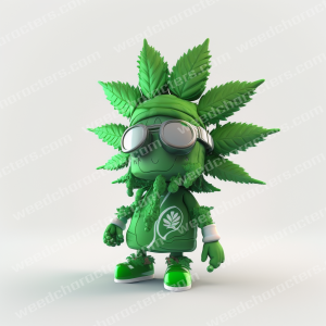 Green Weed Man With Bud Beard