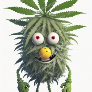 Leaf Head Weed Character