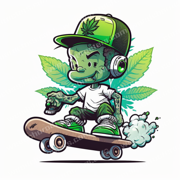 Chronic Skater Weed Character
