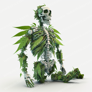 Broken Leg Skull Weed Character