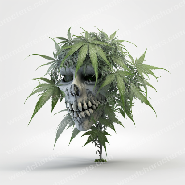 Skull With Weed Hair