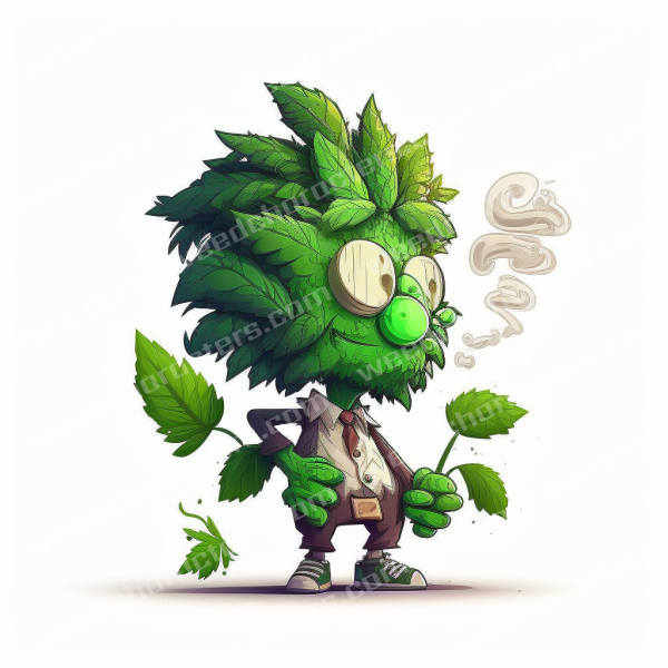 Nice Suit Leaf Weed Character