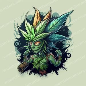 Weed Man Flexing Character