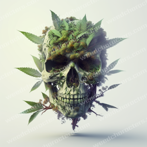 Weed Plant Skull