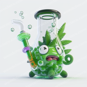 Cartoon Style Weed Bong Character