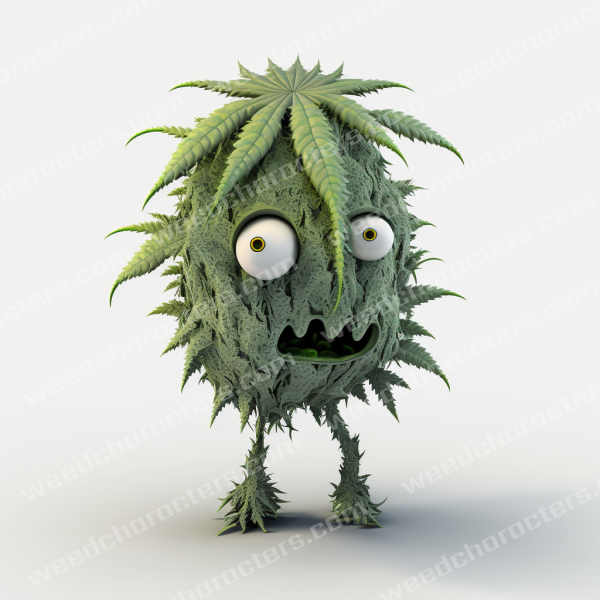 Bud Of Weed Cartoon Character