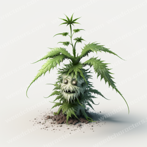 Crazy Plant Living Weed Character