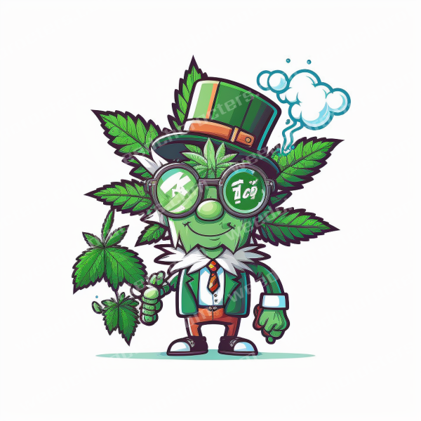 Weedopoly Tophat Weed Character