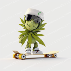 Weed Seed Skateboarding Character