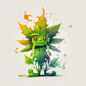 Weed Leaf Cartoon Weed Character