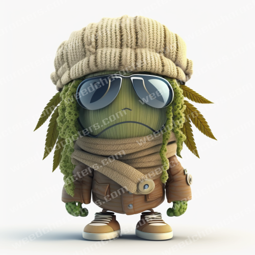 Cannabis Seed Dressed Up Character