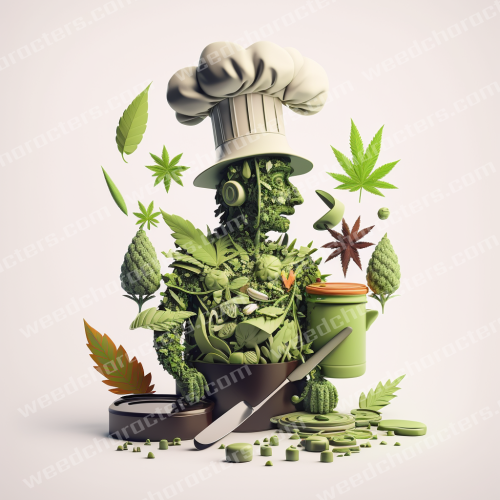 Chef Cannabis Weed Character