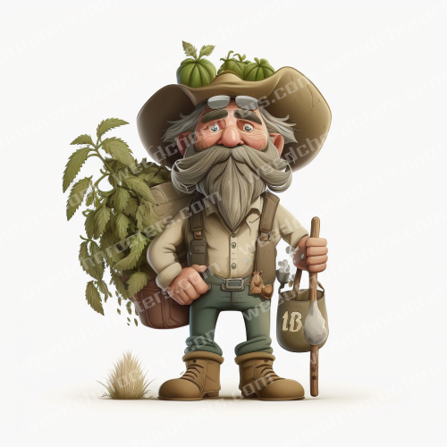 The Canna Gardener Weed Character