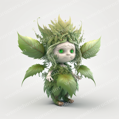 Garden Girl Cannabis Character
