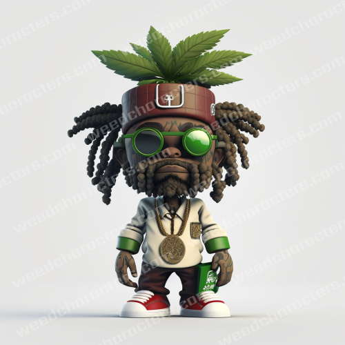Rasta Weed Man Character
