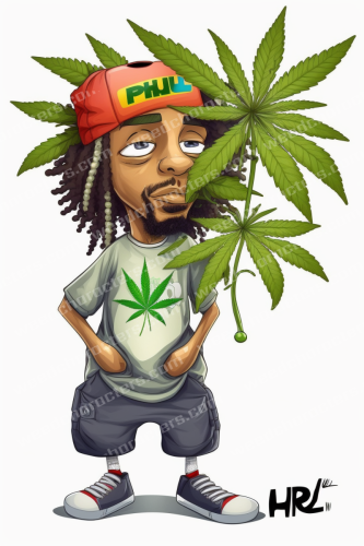 Rasta Man With Weed Shirt Character