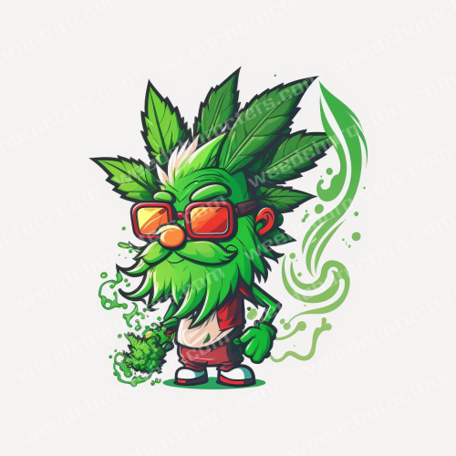 Old Man Weed Chilling Character